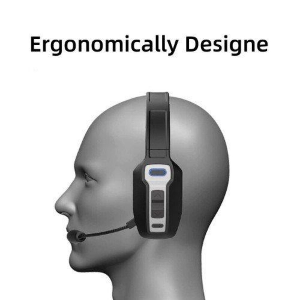 Wireless Trucker Bluetooth Headset with Microphone, for Home Office Remote Work