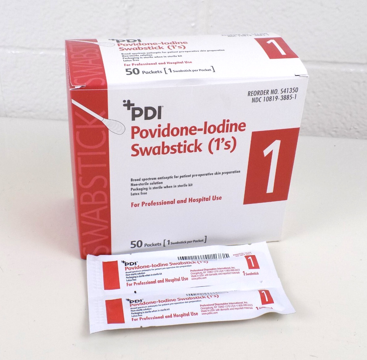 PDI PVP Iodine Prep Swabstick (1's) Box of 50 Professional Medical Grade EXPIRED