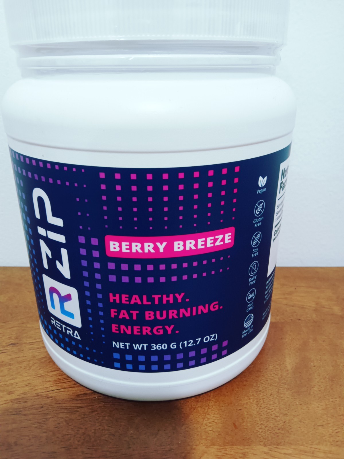 Rzip drink fat burning energy Berry Breeze Flavor .NET WT 360 G (12.7 Oz)
