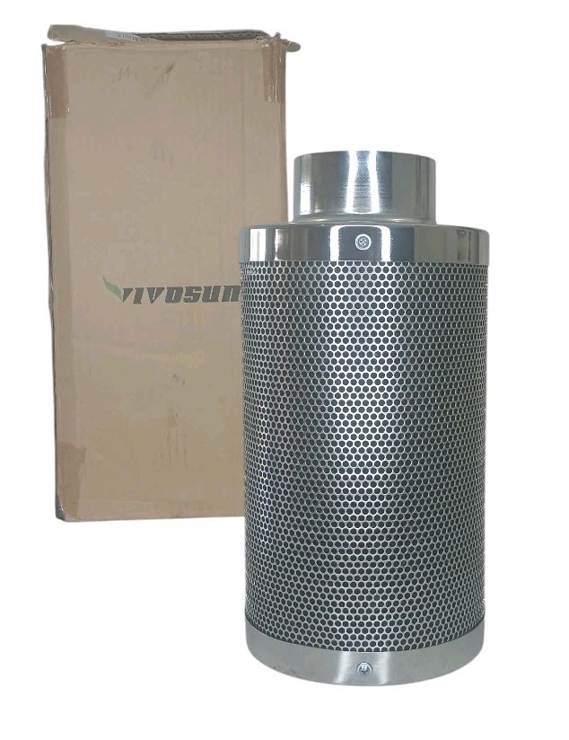 Vivosun 4" Air Carbon Filter Odor Control W/Australian Virgin Charcoal W/Pre Fil