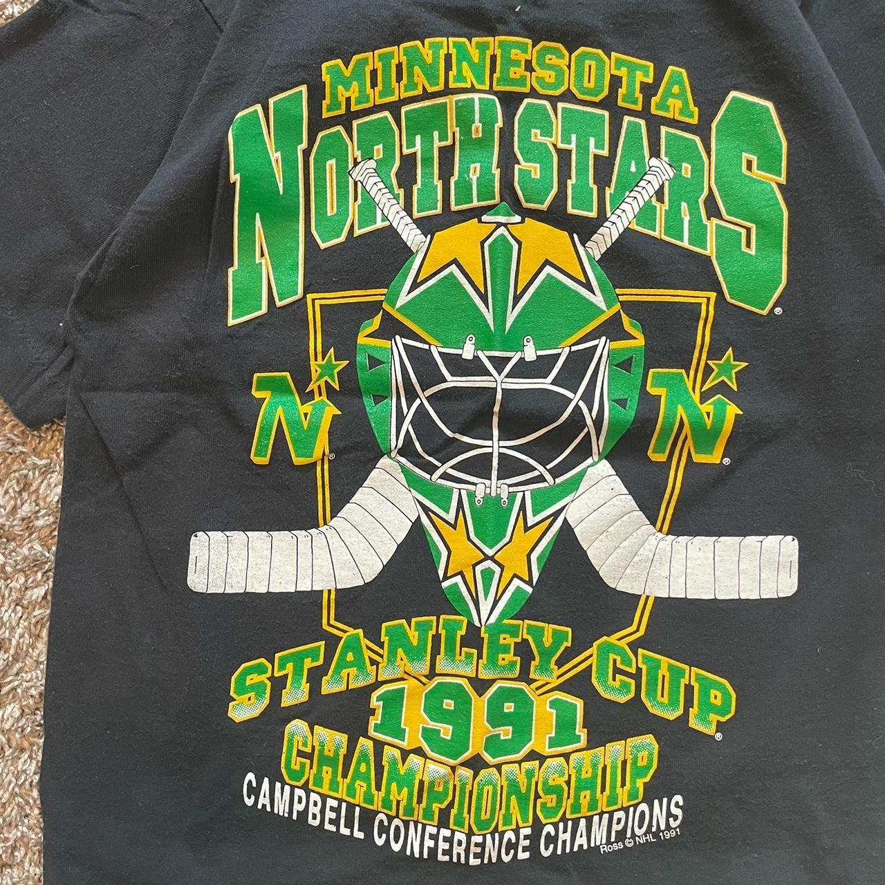 1991 vintage Minnesota north star Stanley cup championship t shirt AN67831