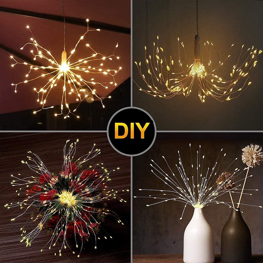 4 Packs Led Lights String Lights 8 Modes Battery Operated with 4 Remotes