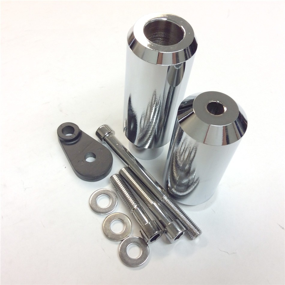 Motorbike Frame Slider Crash Protector For 2005 2006 Kawasaki Zx-6Rr 636 Chromed