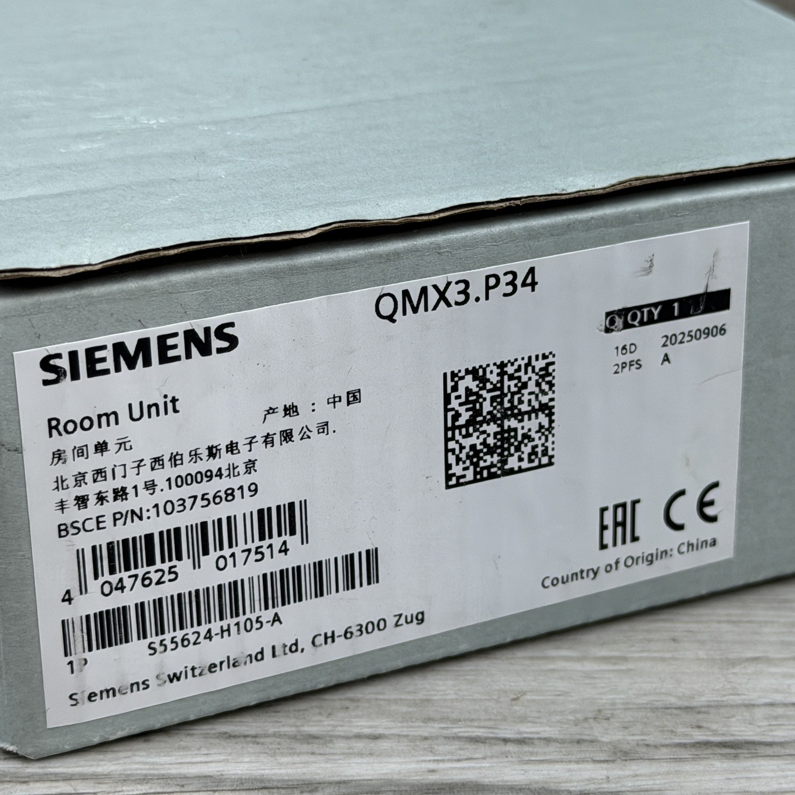 Siemens QMX3.P34 Temperature Sensor New