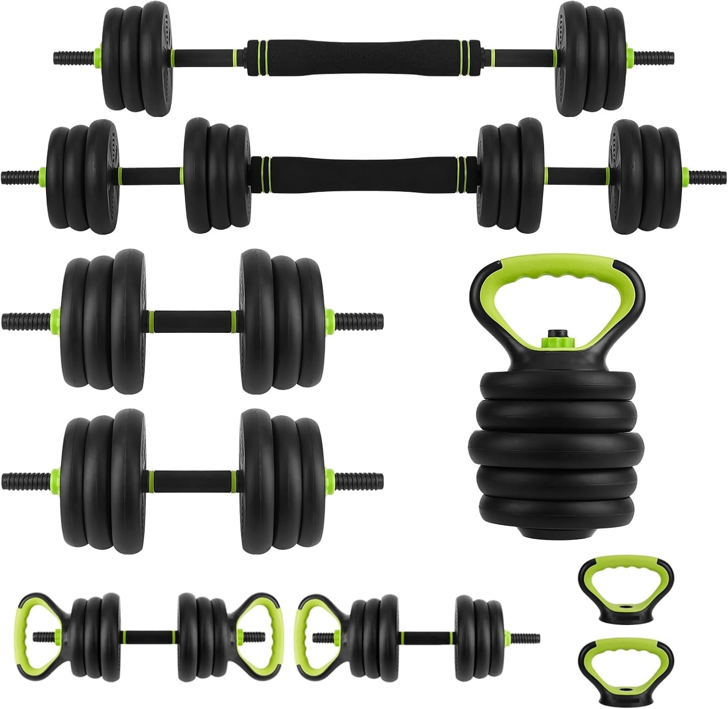 4-In-1 Adjustable Dumbbell Weights, Adjustable Dumbbell Set Used As Dumbbells