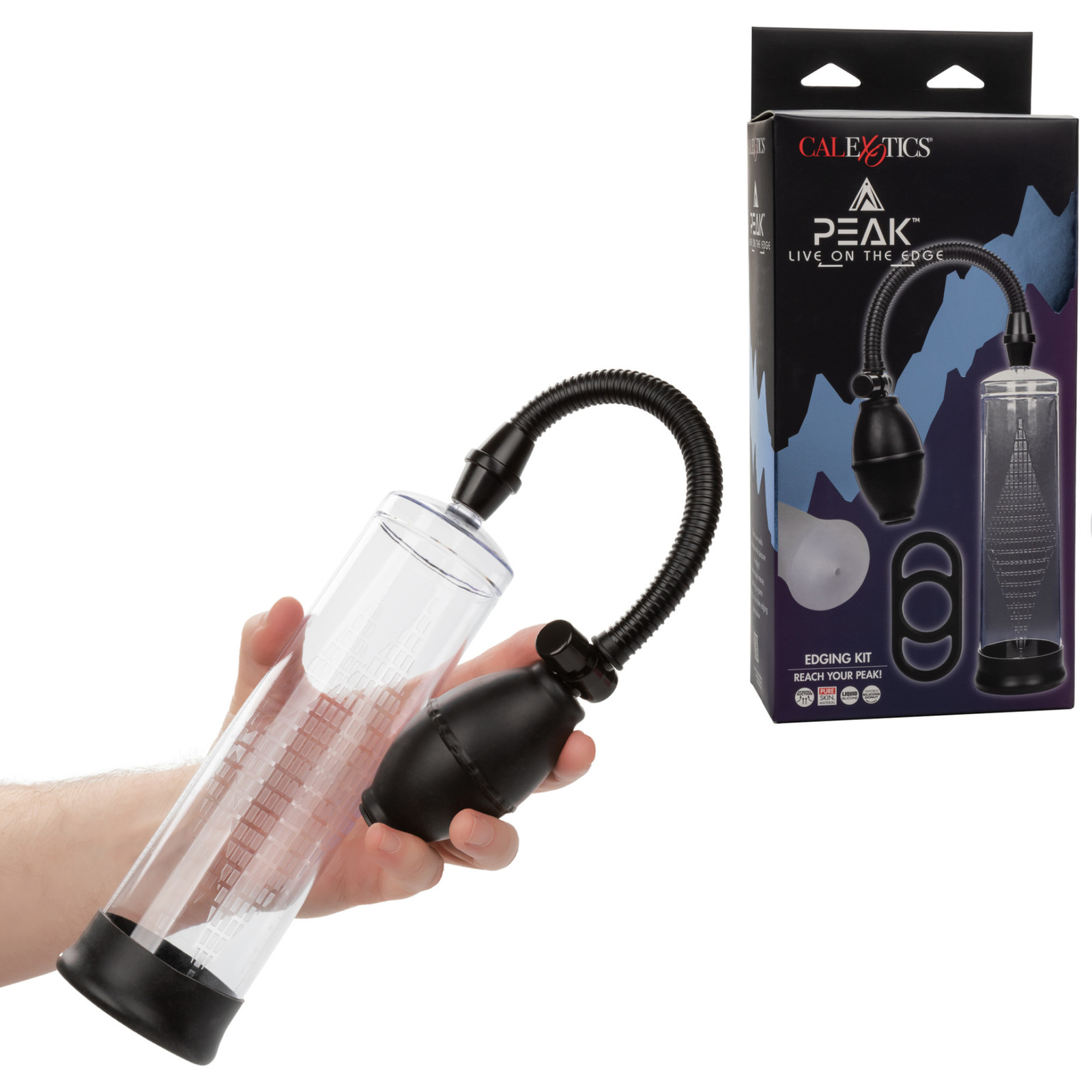Stretchy Silicone Men Penis Pump Male Cock Enhancer Enlarger Prolong Sex Toy