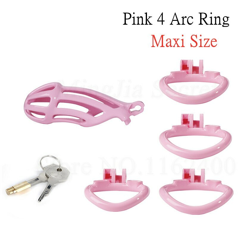 Male Chastity Device with 4 Rings Cobra Cage Chastity Lock Cage