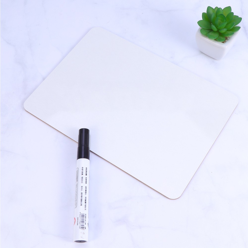 4Pcs Reusable Bamboo Desktop White Boards Small Planner Boards for Office