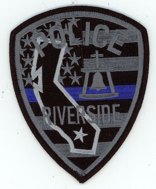 CALIFORNIA CA RIVERSIDE POLICE THIN BLUE LINE NICE SHOULDER PATCH SHERIFF
