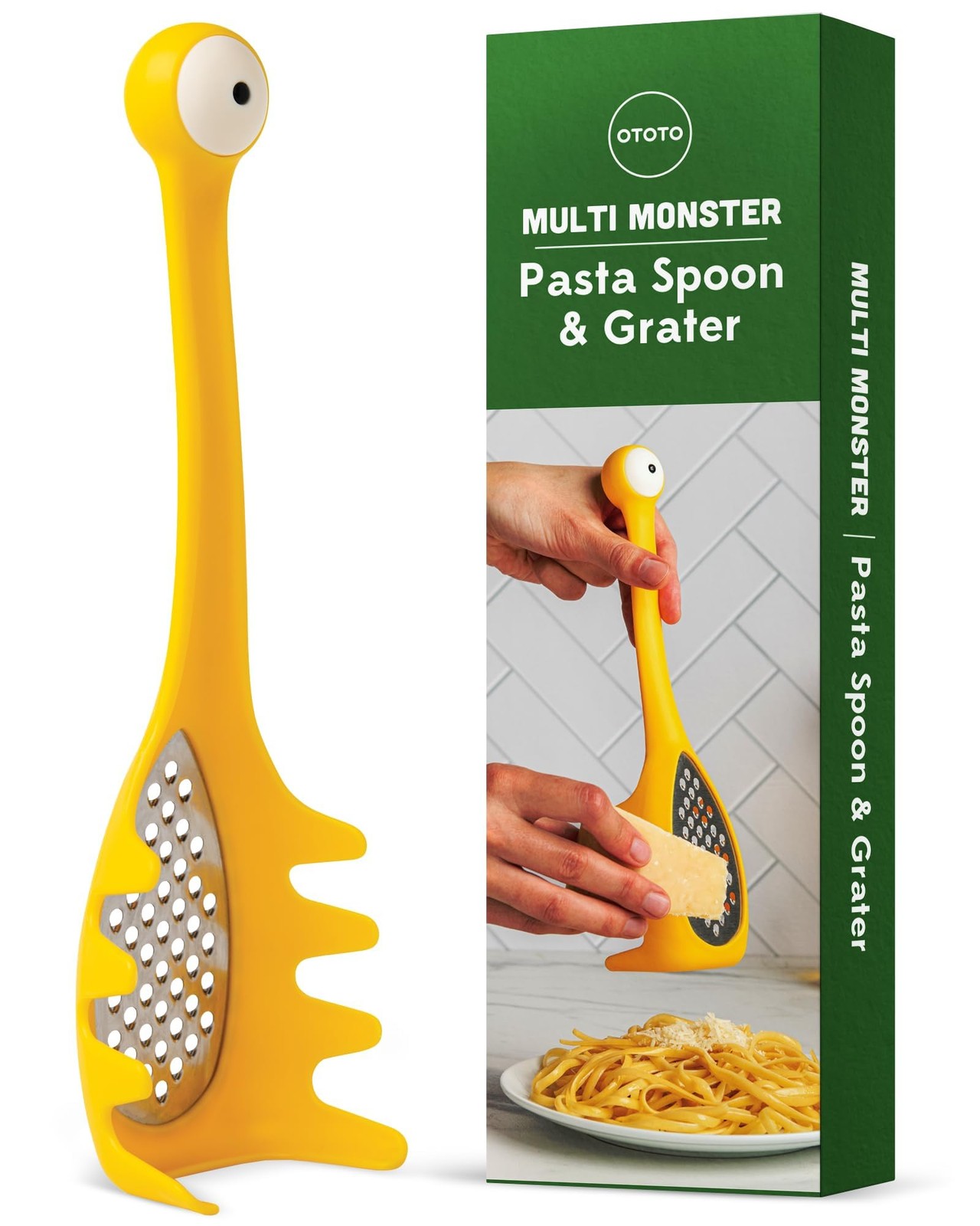 OTOTO Pasta Spoon & Spaghetti - Cooking Gadgets, One Size, Yellow