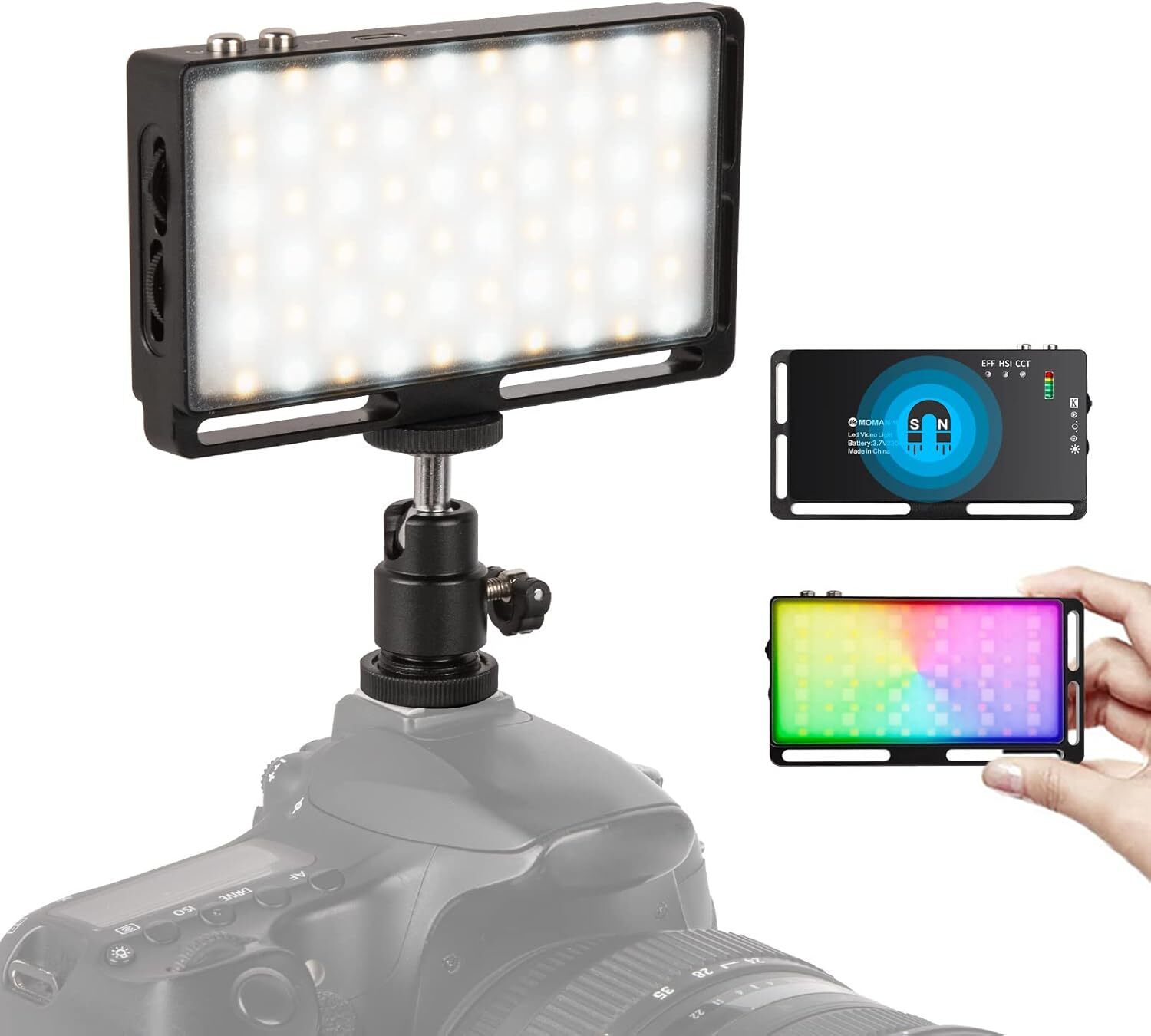 Moman ML1 LED Video Light RGB Continuous Lights CRI95+/3000~6500K Full Colour