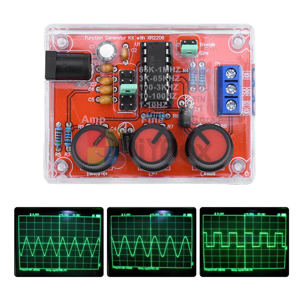 XR2206 Function Signal Generator Finished Sine Triangle Square Wave 1HZ-1MHZ
