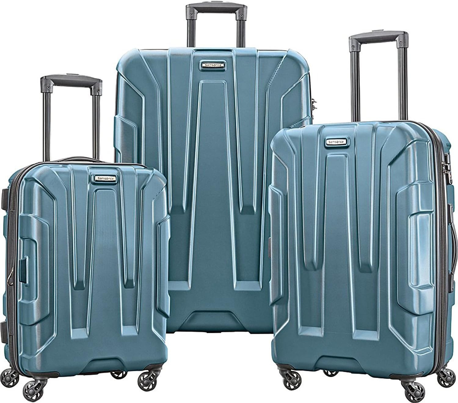Centric Hardside Expandable Luggage with Spinner Wheels, Teal, 3-Piece Set (20/2