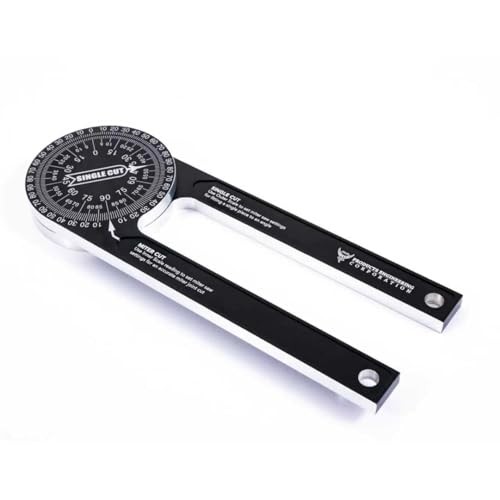 Miter Protractor – 7¼" Manual Angle Finder with Laser-Etched Graduations,