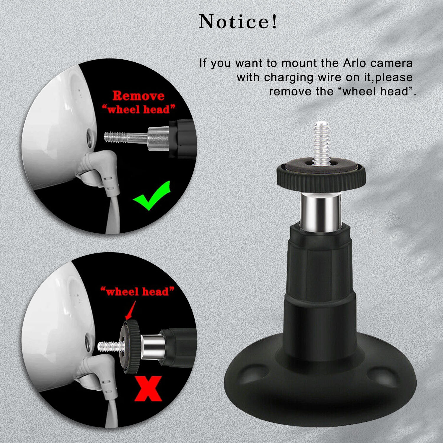 4 Pack Wall Camera Mount Bracket Indoor Outdoor for Arlo Pro Security Adjustable