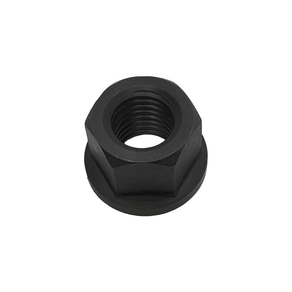 Black Oxide Finish 3/8"-16 Thread Flange Nut Steel Hex Threading 10 Pc