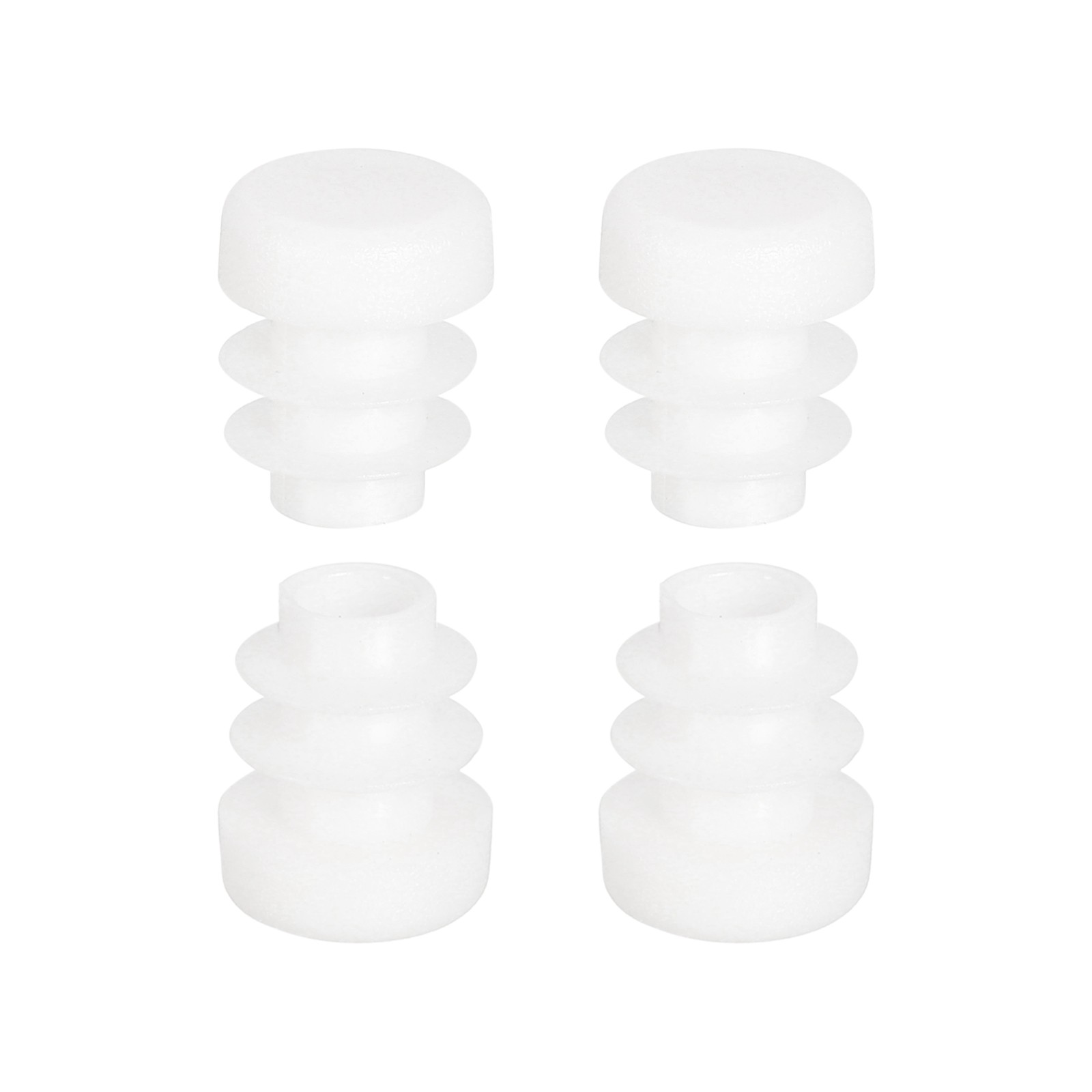 1/2"(12mm) Round Plastic Plug, 4 Pcs White End Cap Plastic Plug Cap Insert