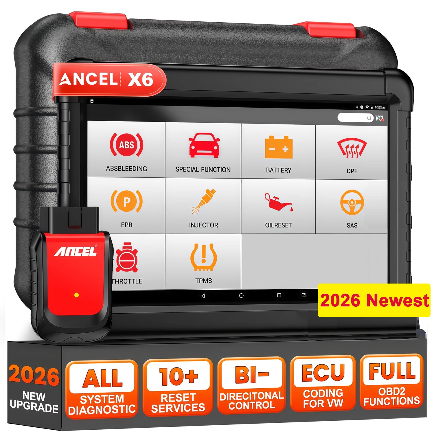 2026 ANCEL X6 OBD2 Scanner Bluetooth Full System Bidirectional Diagnostic Tool