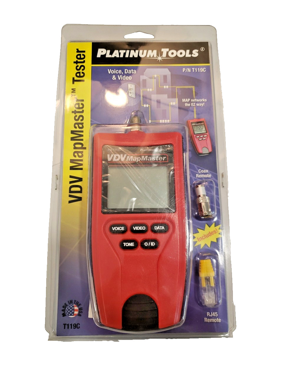 Platinum Tools T119C / VDV MapMaster Tester Clamshell