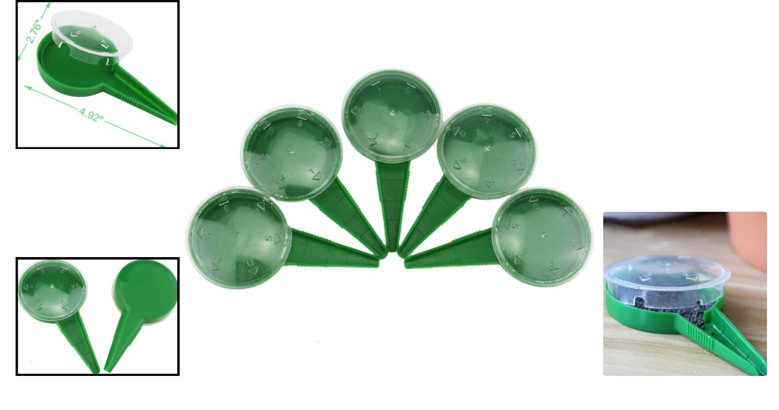 Compact Seed Dispenser Set - 5-Piece Tool for Seamless Gardening Experience