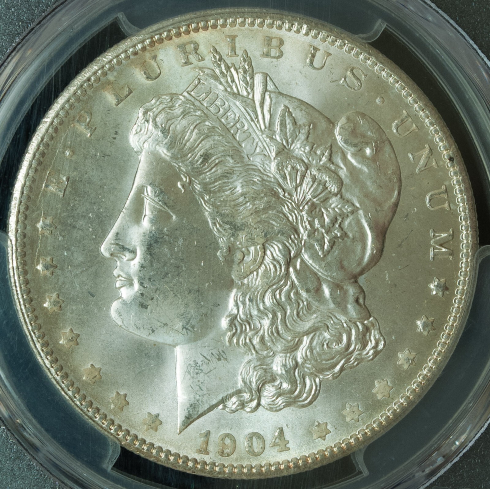 1904-O Morgan Silver Dollar MS 64 Full Reverse Toning