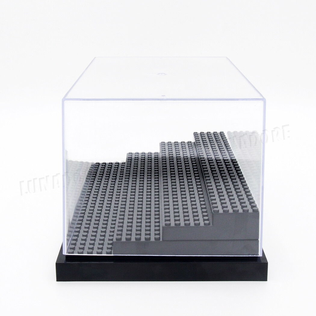 4-Steps Acrylic for Minifigure Display Case Stackable Box Clear Dustproof Clear