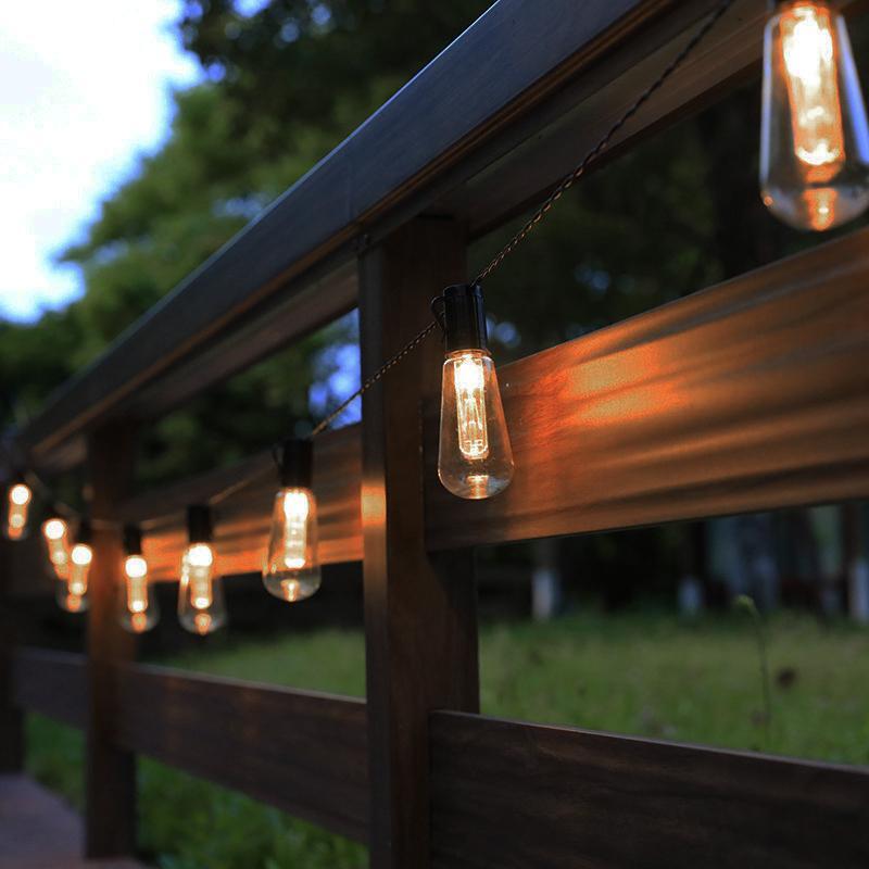 LED Solar String Lights Outdoor, IP65 Waterproof Christmas Garland, 10-20 Bulbs