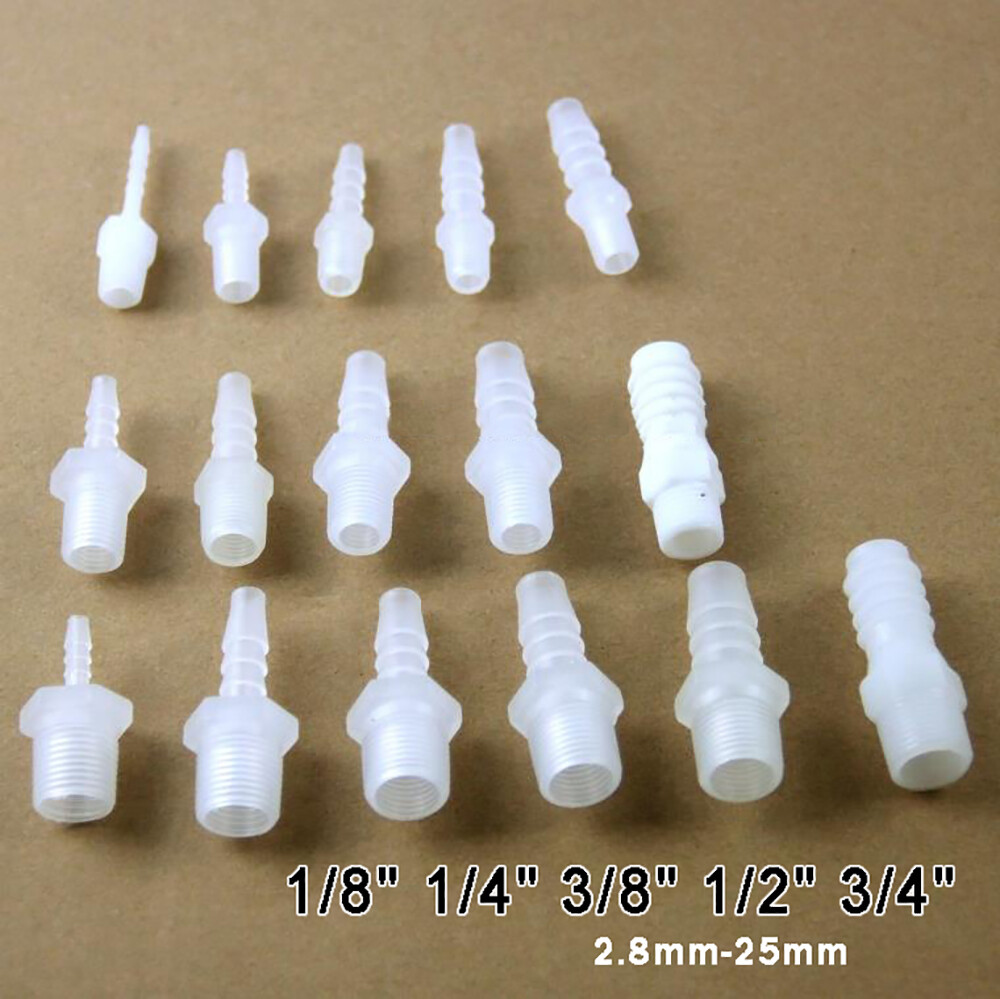 Hosetail Connector Fitting Barbed Male Thread Plastic Pond Hose Pipe Adaptor