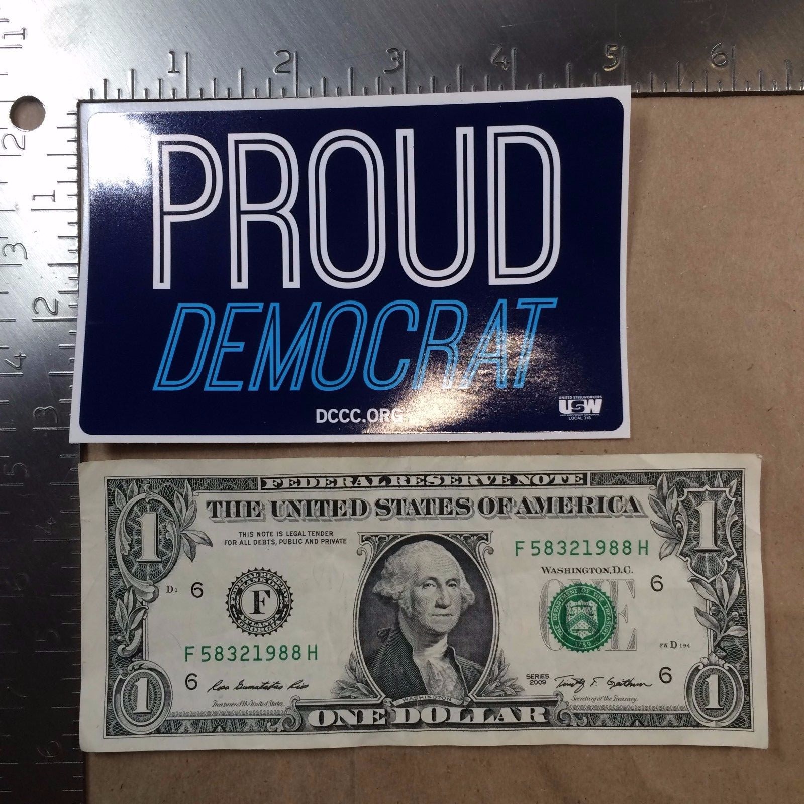Proud Democrat Bumper Sticker Democratic Party Obama