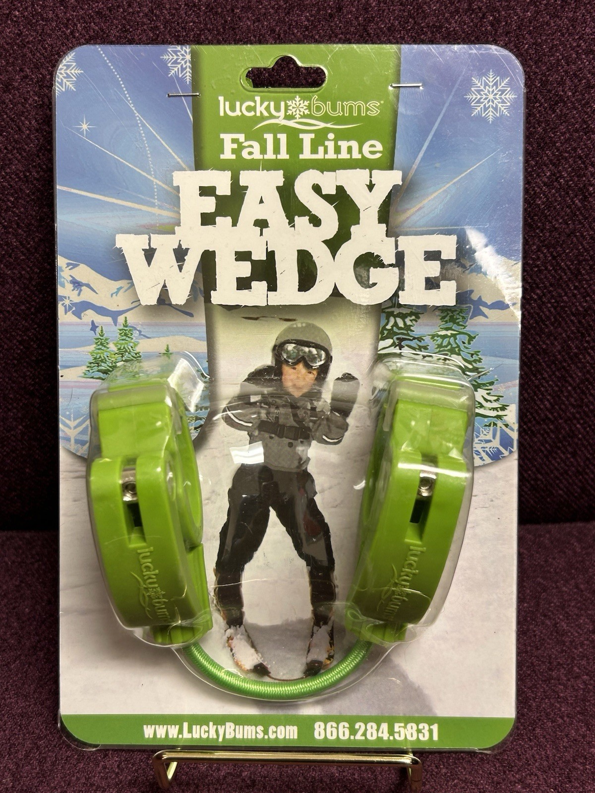 Lucky Bums Fall Line Easy Wedge Ski Trainer Kids Ski Tip Connector Green