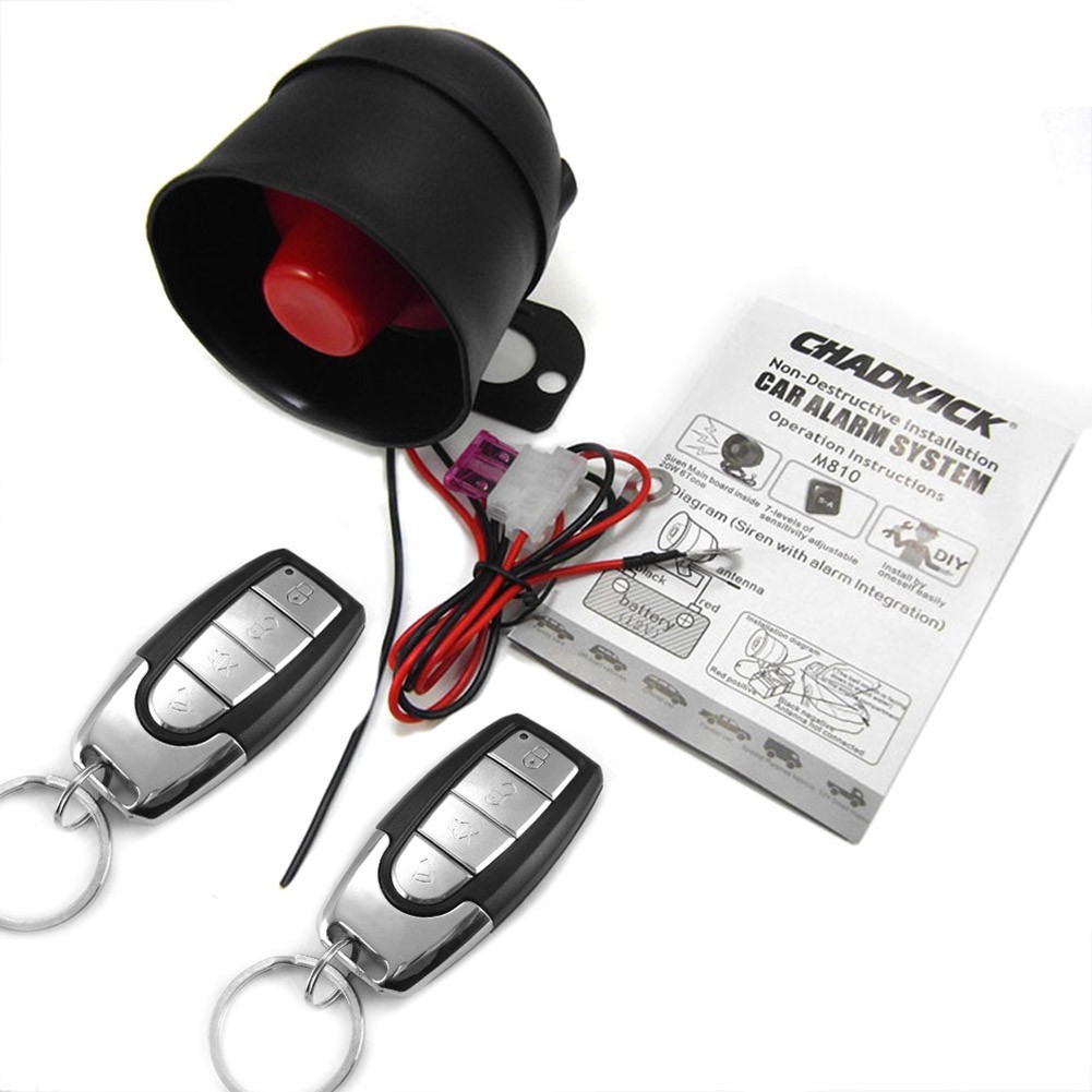 Car Remote Keyless Entry Vibration Alarm Security System W/2 Remote Control Kit
