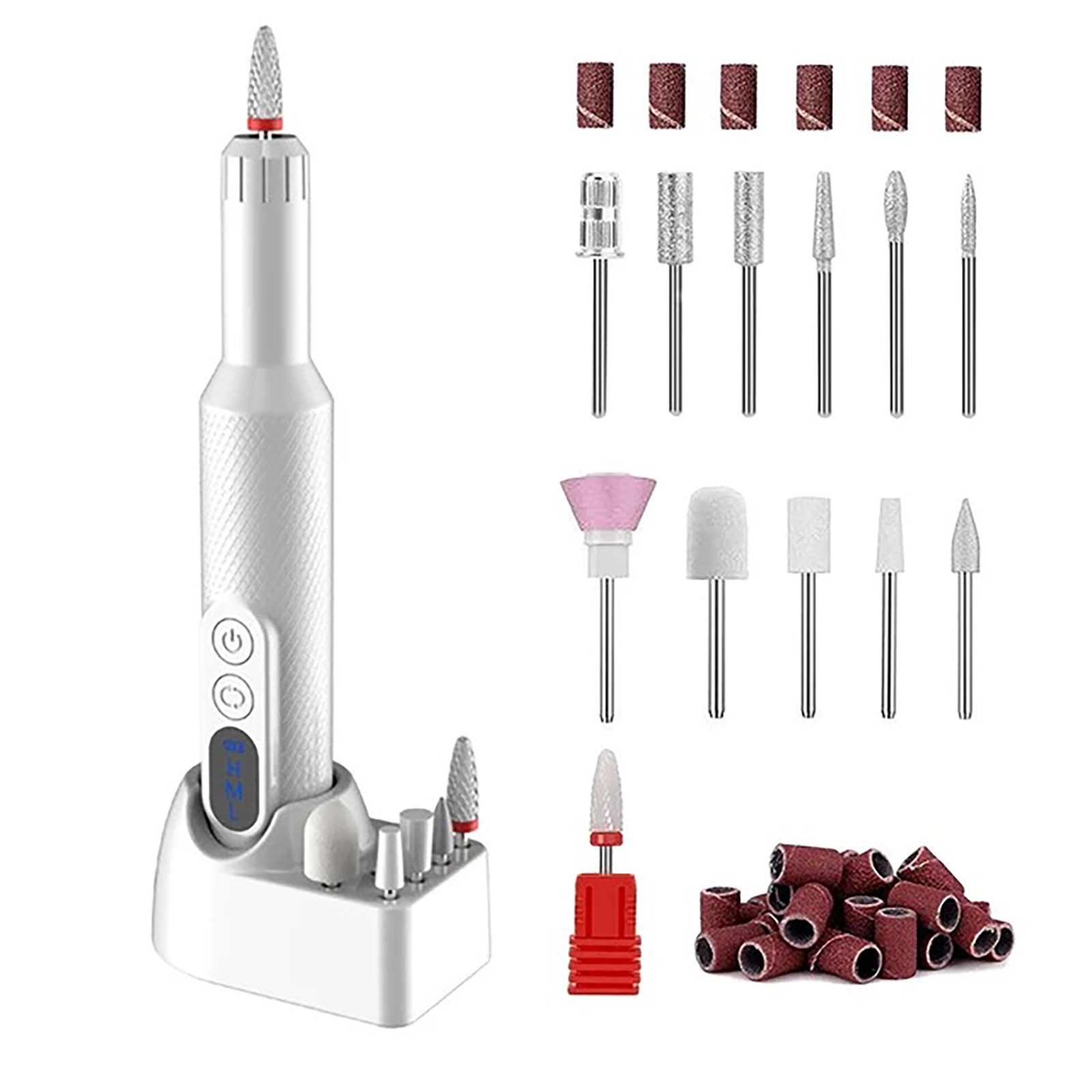 Portable Multifunctional Cordless Electric Nail Drill File Manicure Pedicure