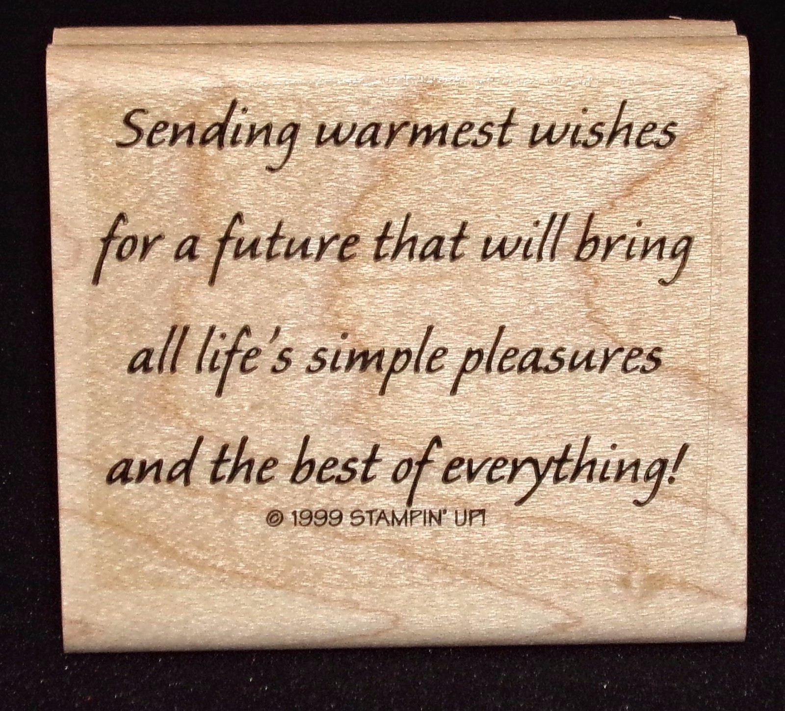 Warmest wishes friendship Rubber Stamp Single by Stampin Up Versatile Verses