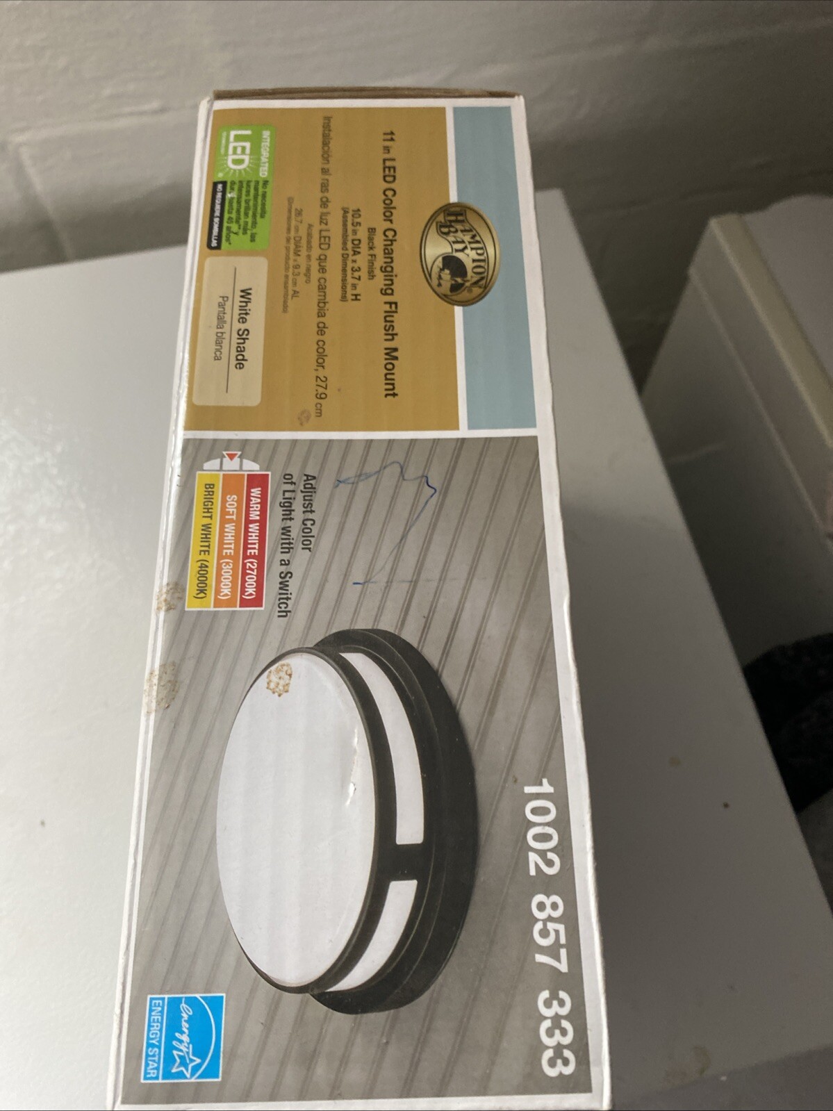 11 In LED Color changing Flush Mount (Black Finish)