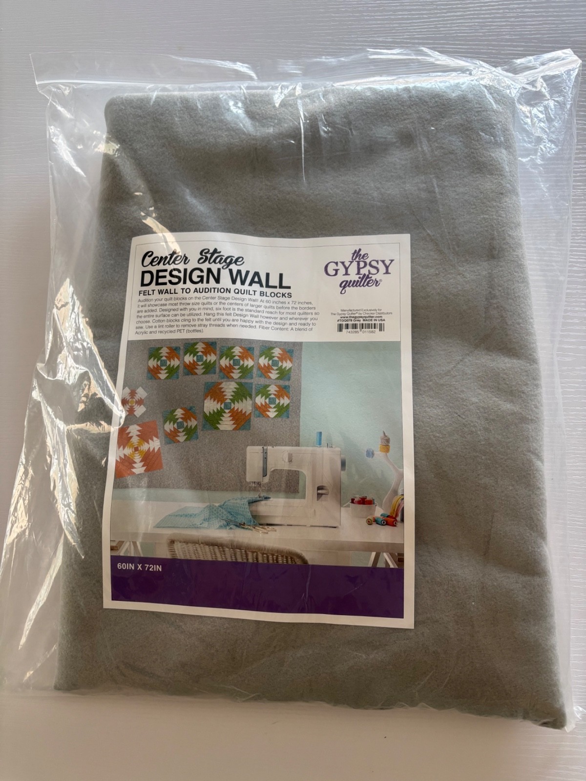 The Gypsy Quilter Center Stage Design Wall, 60in x 72in, NIP