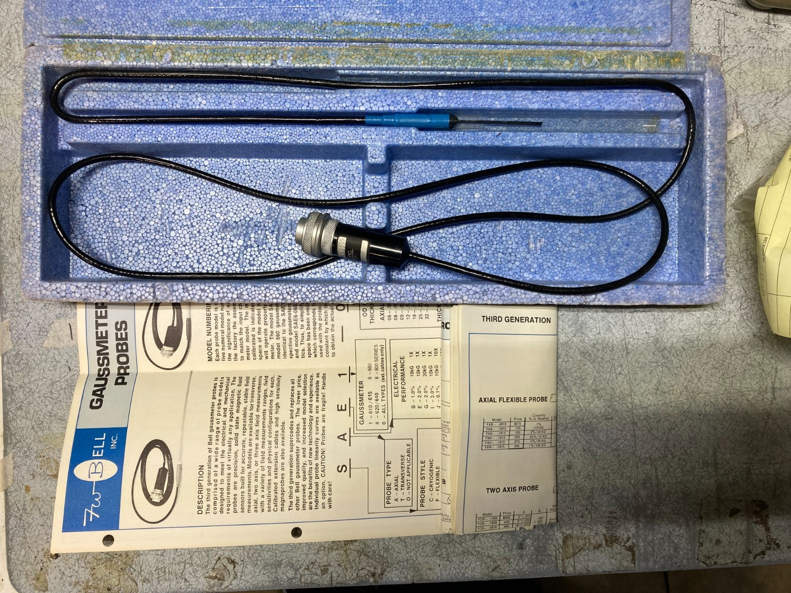 F.W. BELL SAB4-1808 GAUSSMETER PROBE