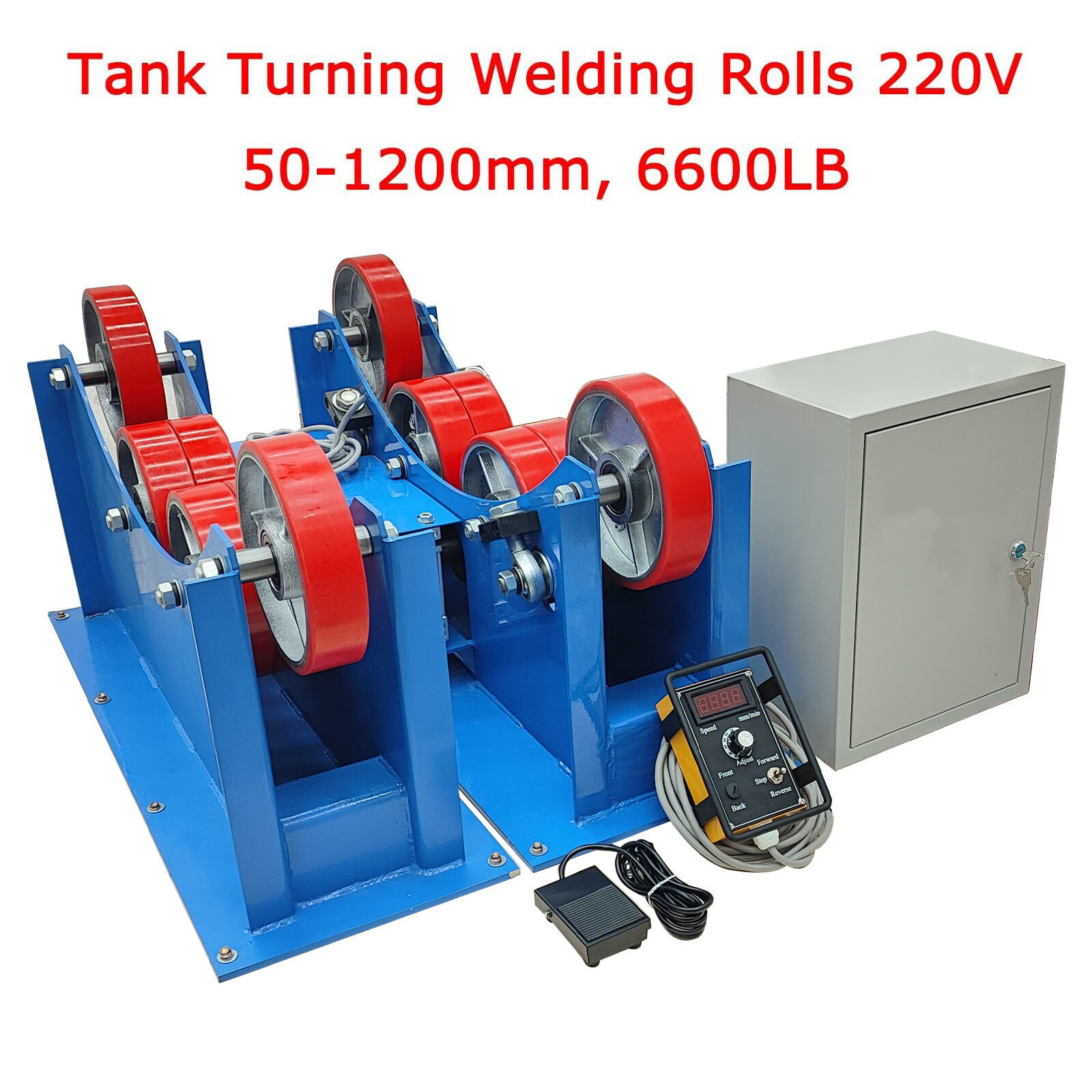 6600LB Pipe Rotary Welding Positioner 50-1200mm Tank Turning Welding Rolls 220V