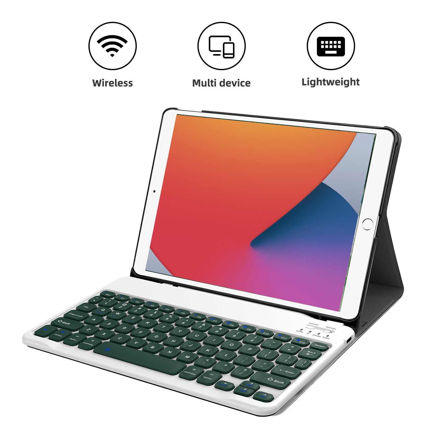 LED Rechargeable Smart Wireless Bluetooth Keyboard For Android Windows IOS Mac