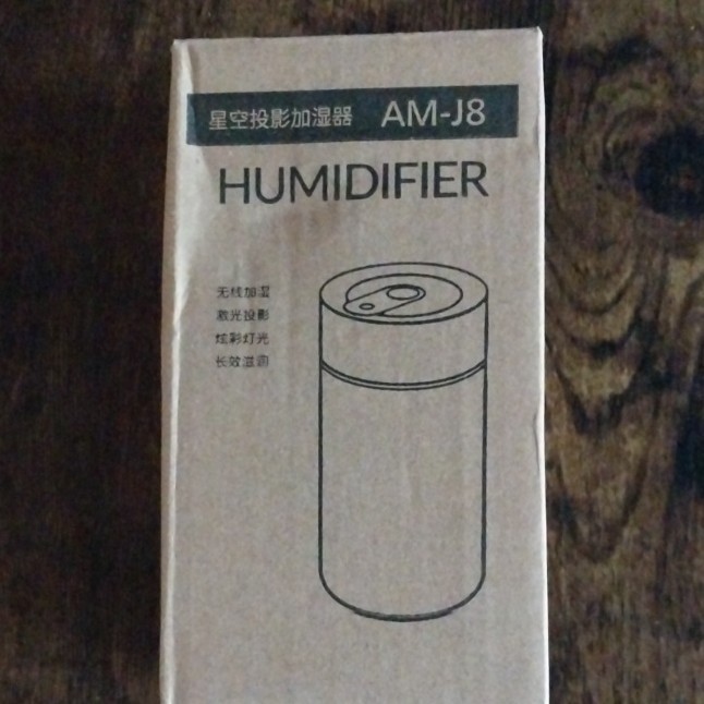 IMI AM-J8 Ultrasonic Tabletop Humidifier, Wireless Night Light, White 60 sq ft