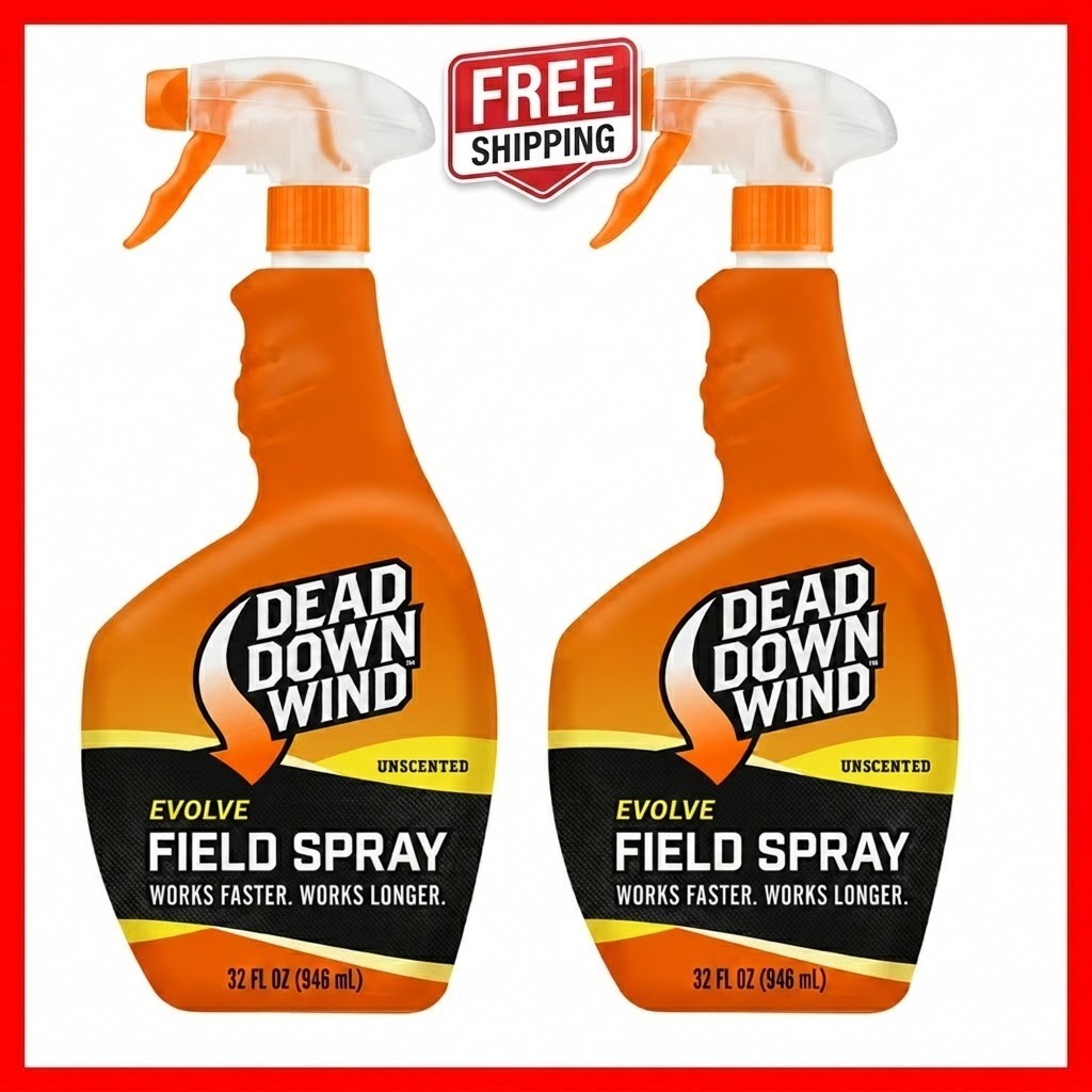 2PC Dead Down Wind Evolve Field Spray 32 oz Hunting Scent Eliminator Odor Pack