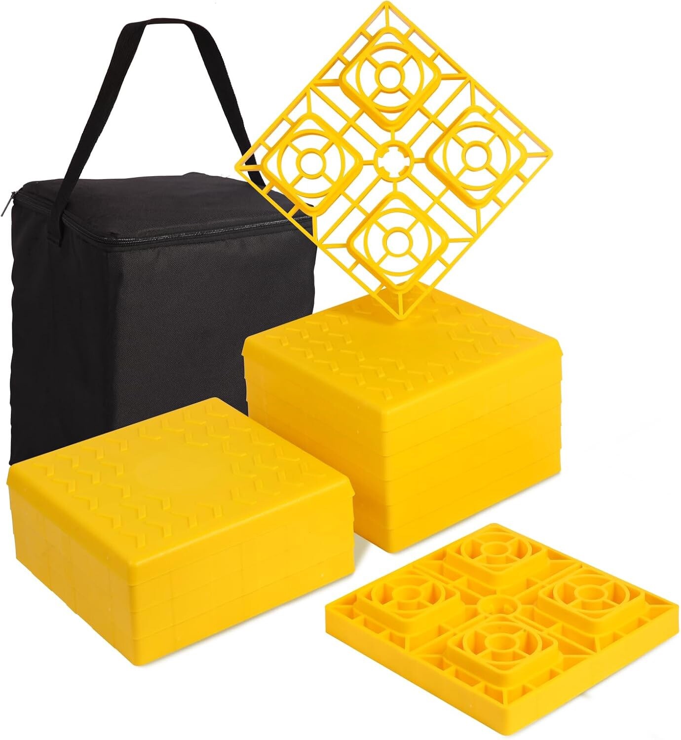 Heavy Duty RV Leveling Blocks 12 Pack Camper Leveling Blocks with Storage Bag
