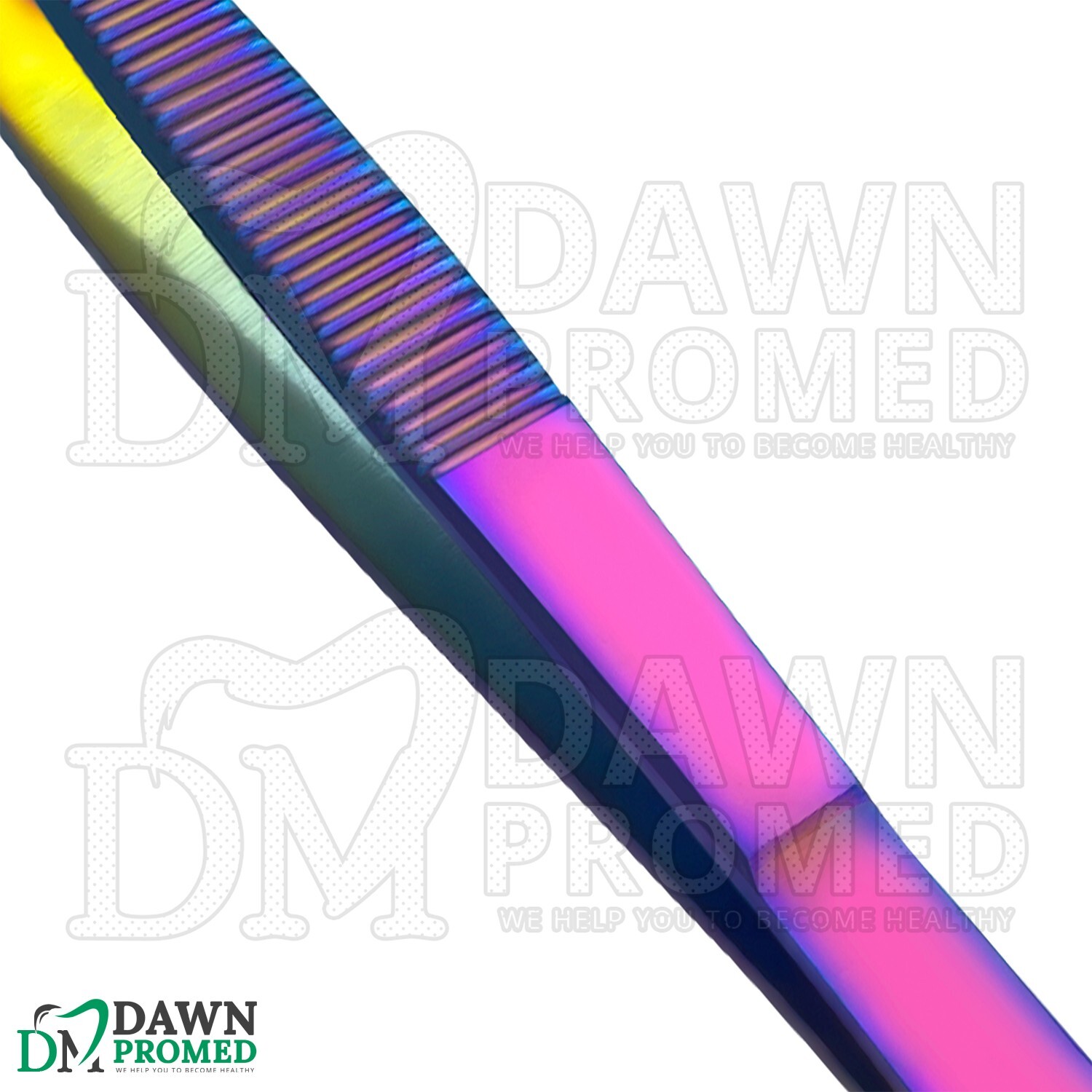 3 Pcs Multi Titanium Rainbow Iris Forceps 4" Serrated Straight Ophthalmic Set