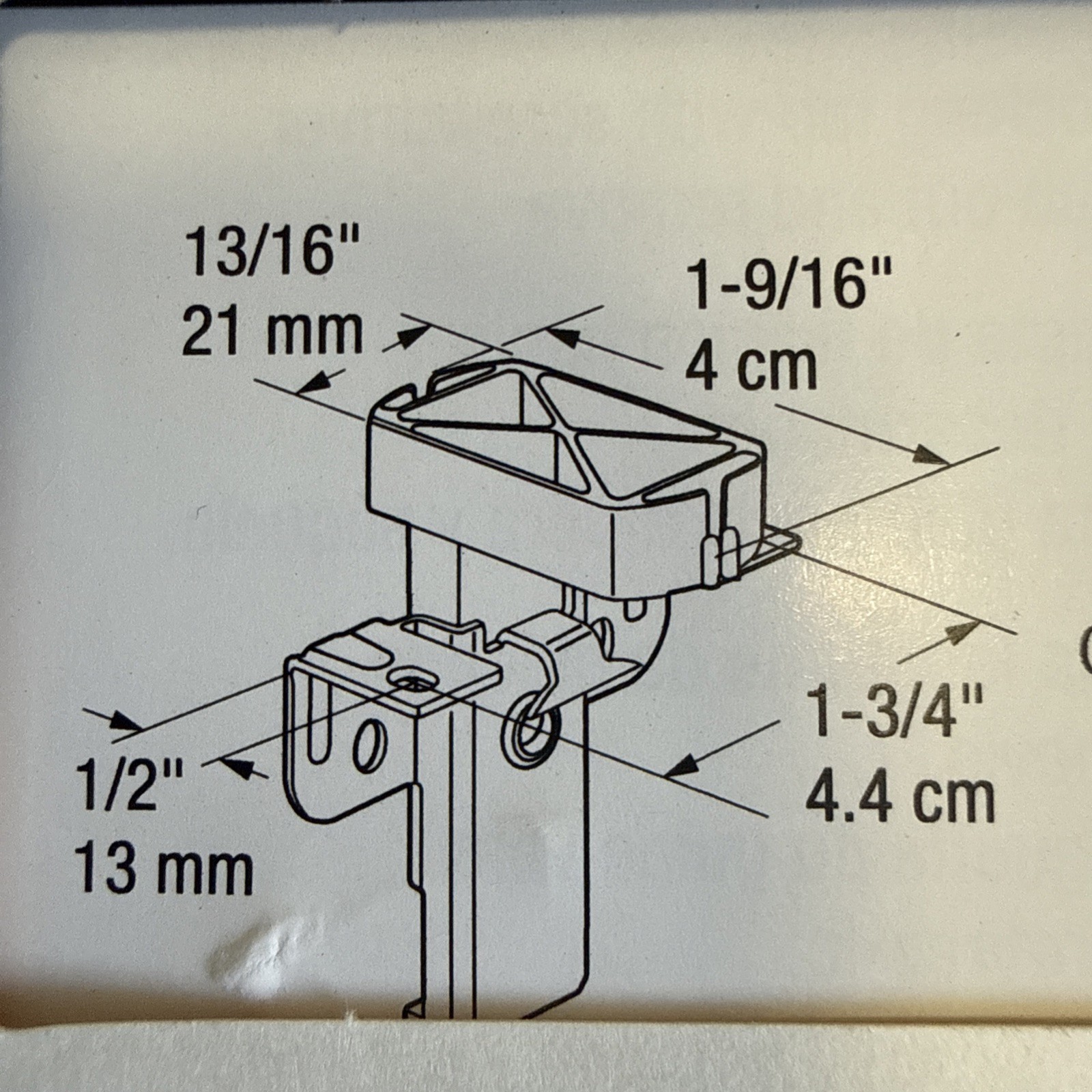 Prime-Line N 7072 Mirrored Door Top Guide Plastic Guide Adjustable 2 Pack