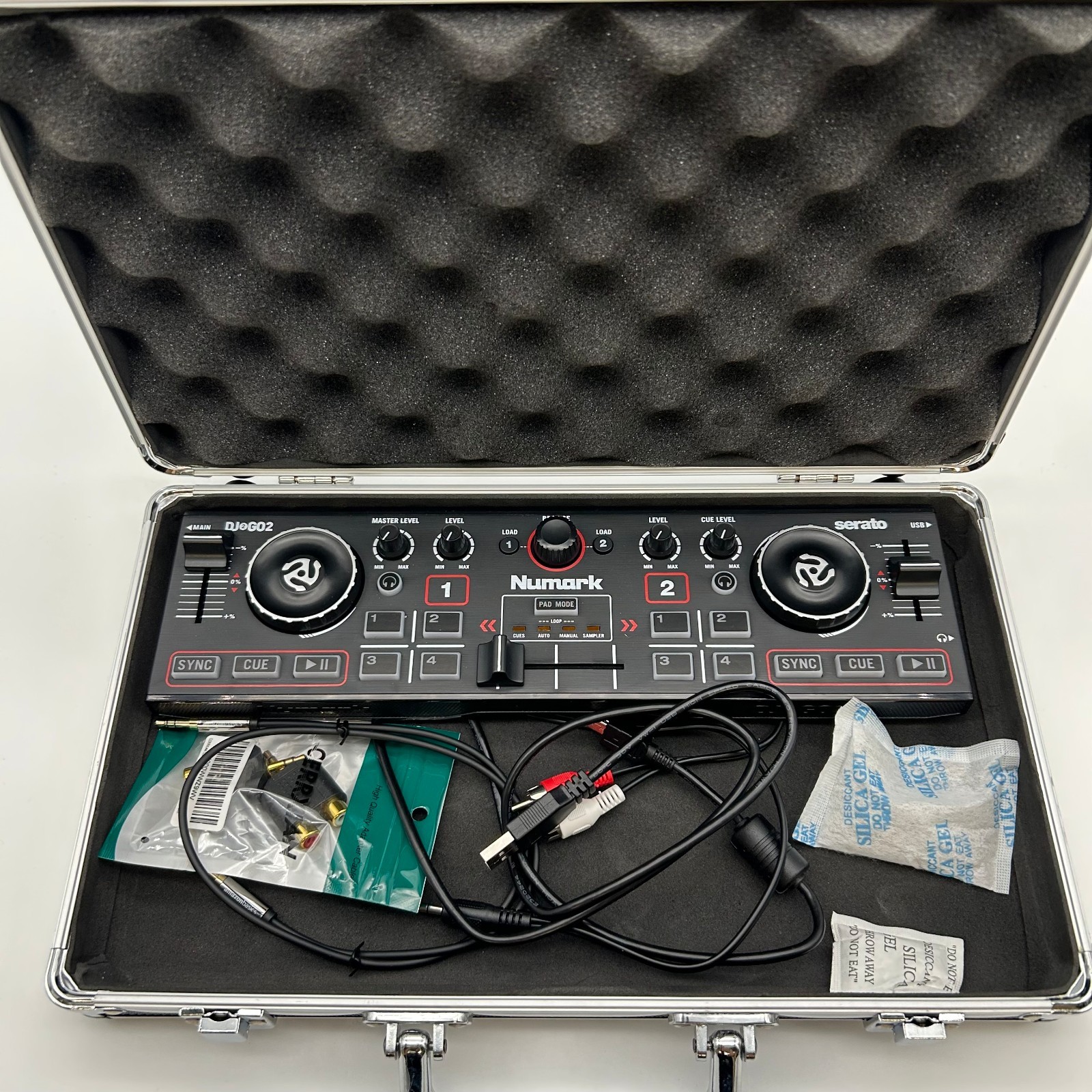 Numark DJ2GO2 2-Channel Pocket Audio Interface DJ Controller with Hard Case