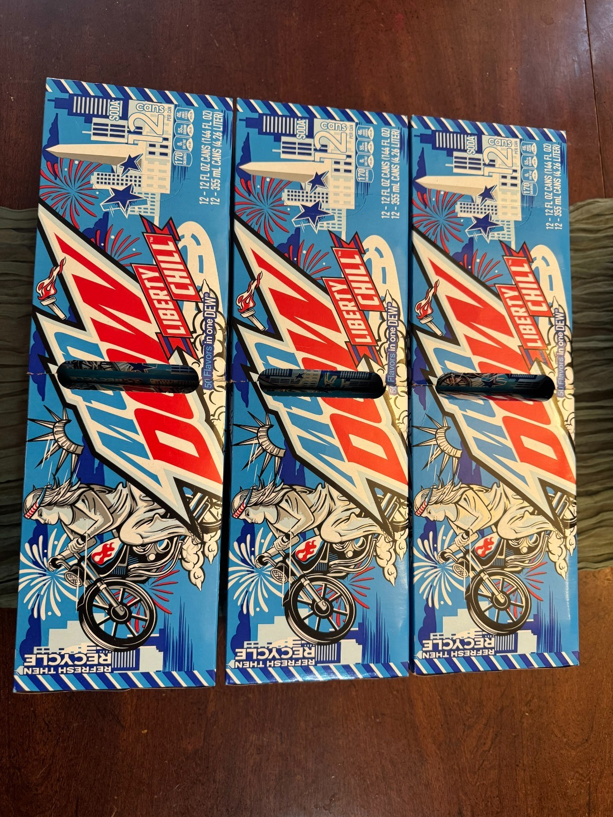 Mountain Dew Liberty Chill 12-Pack Soda Cans 50 Flavors Limited Edition 2024
