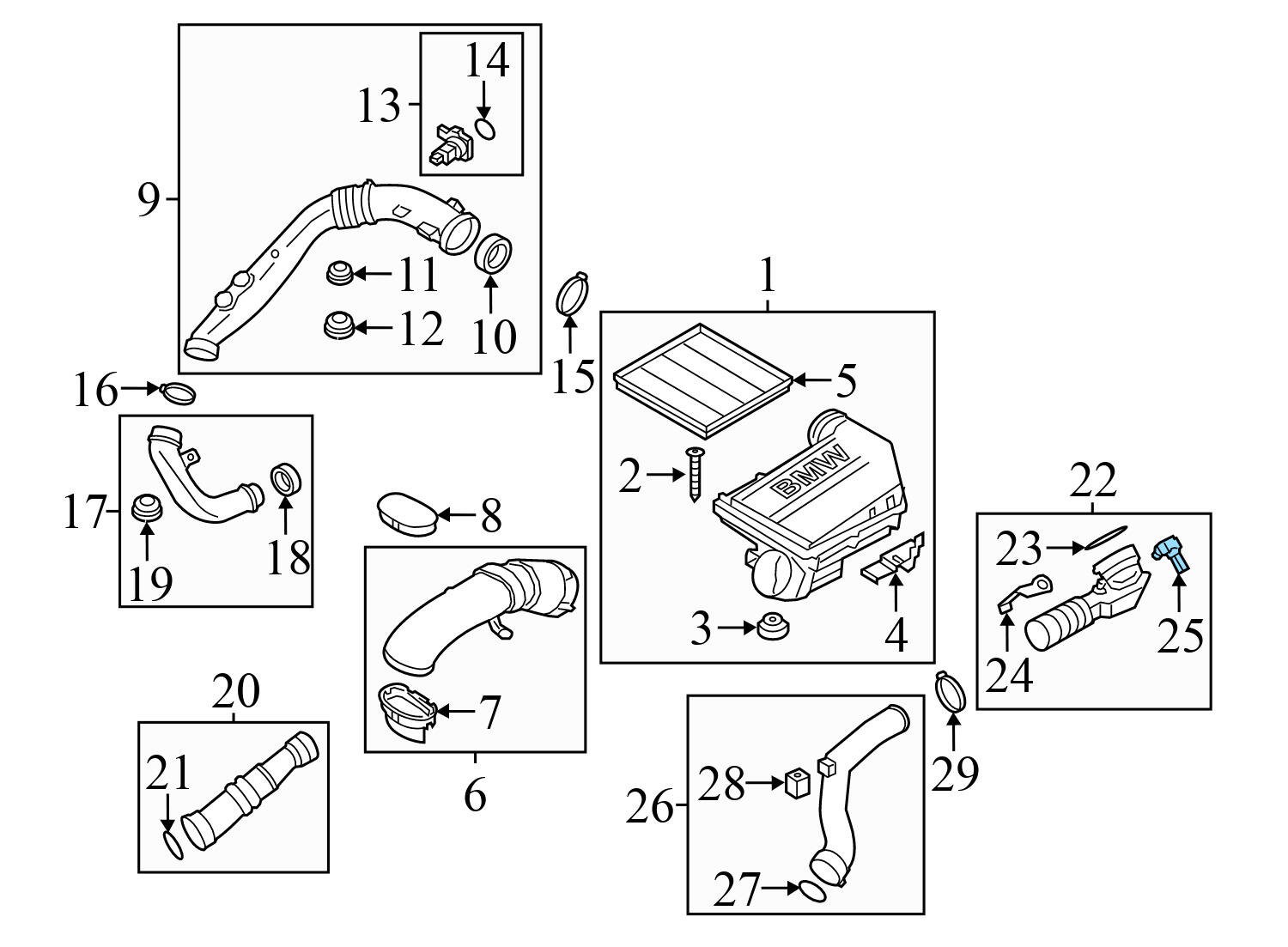 2013-2015 BMW 740I - MAP / Intake Manifold Pressure Sensor 7599042