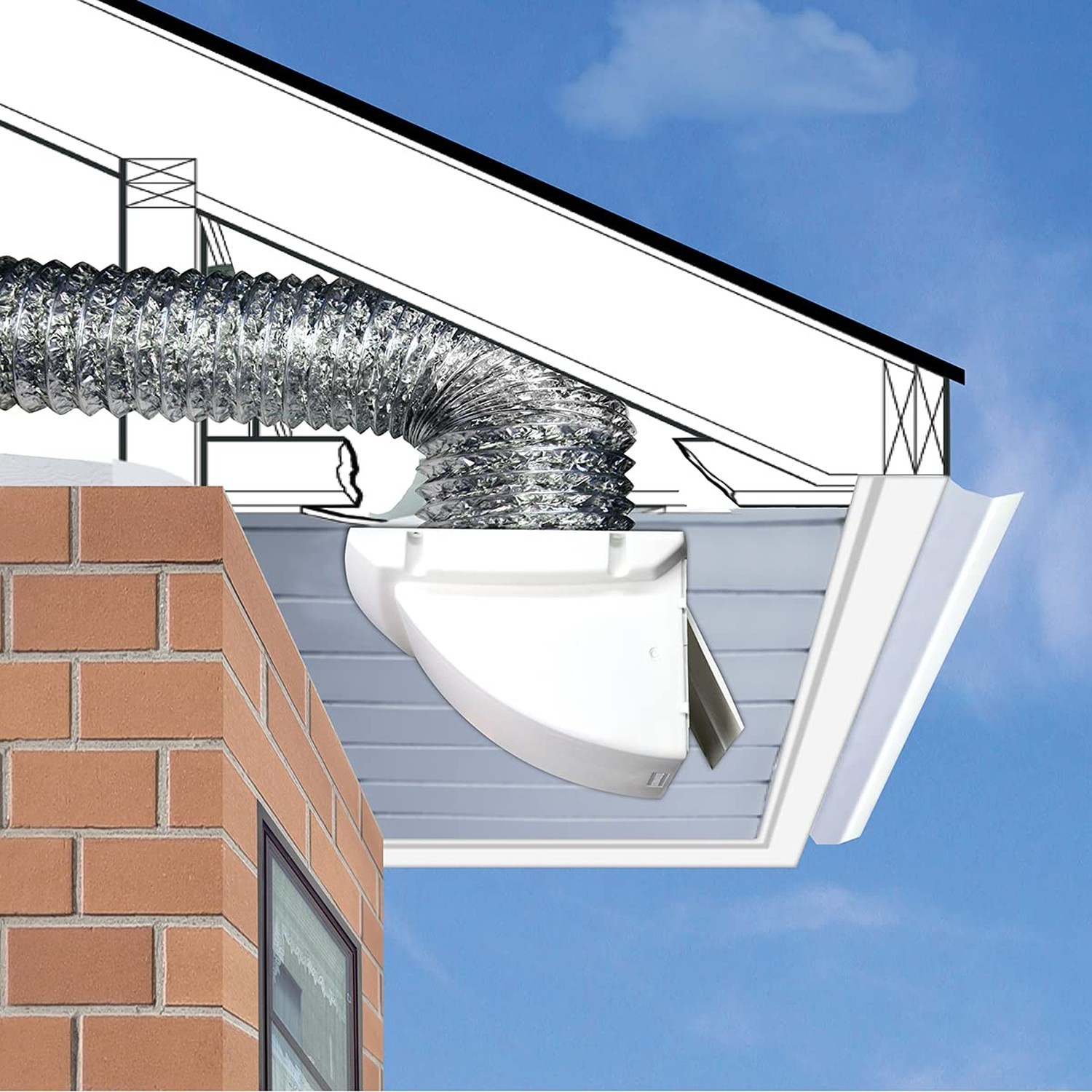 Dundas Jafine Soffit Dryer Vent SDV4WXZW
