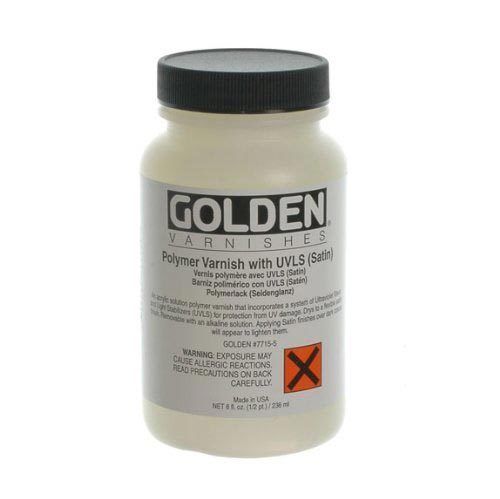 GOLDEN ACRYLIC : Polymer Varnish uv filter Satin : 118ml : 236ml : 473ml : 946ml