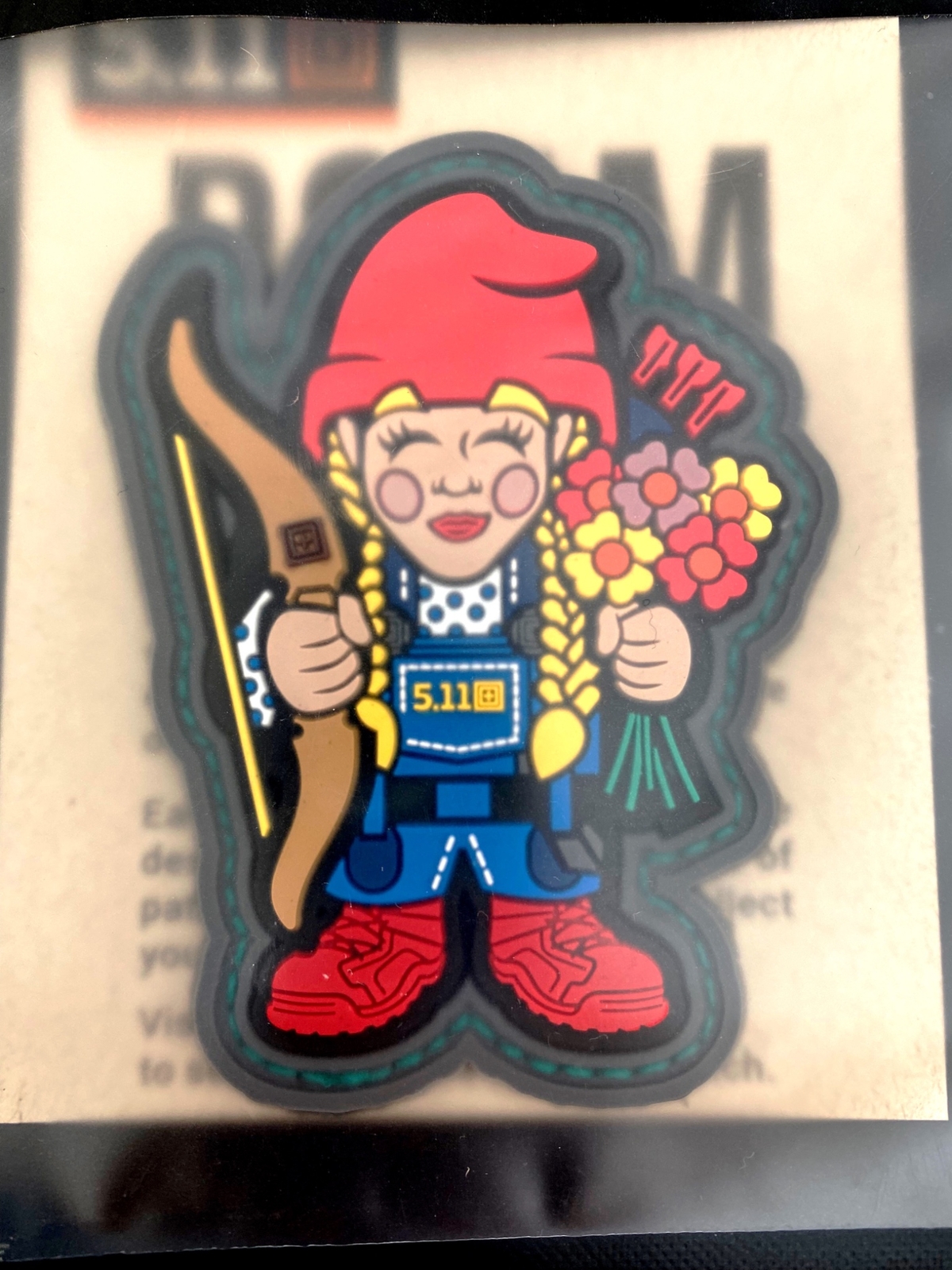 5.11 Tactical POTM Patch Of The Month MAY 2021 "GIRL GNOME" Archery NEW SEALED