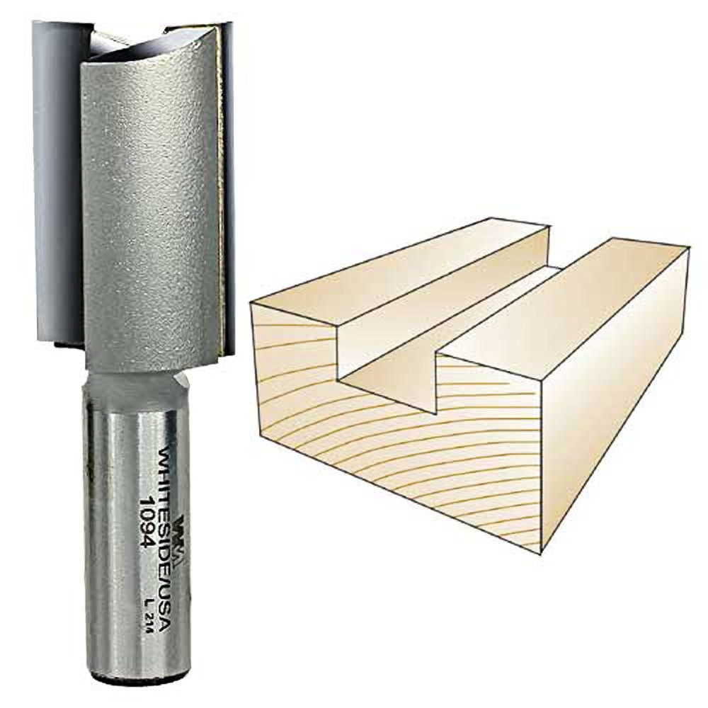 Whiteside Straight Bit, 1/2 in. SH x 1 in. CD x 1-1/2 in. CL